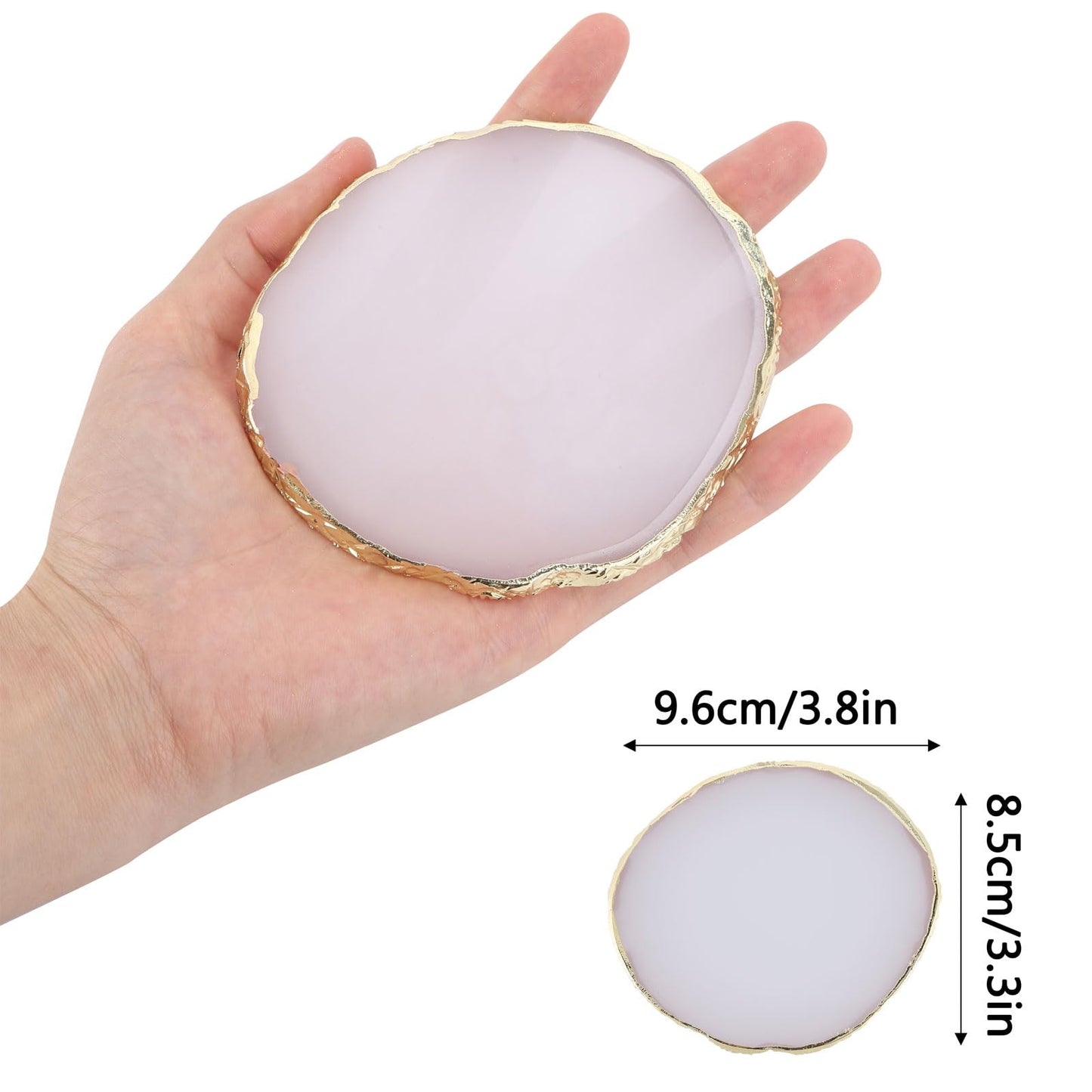 4 Pack Nail Art Palette, Resin Polish Color Design Makeup Mixing Plate - 4 Colors Mini Paint Palette for Nails