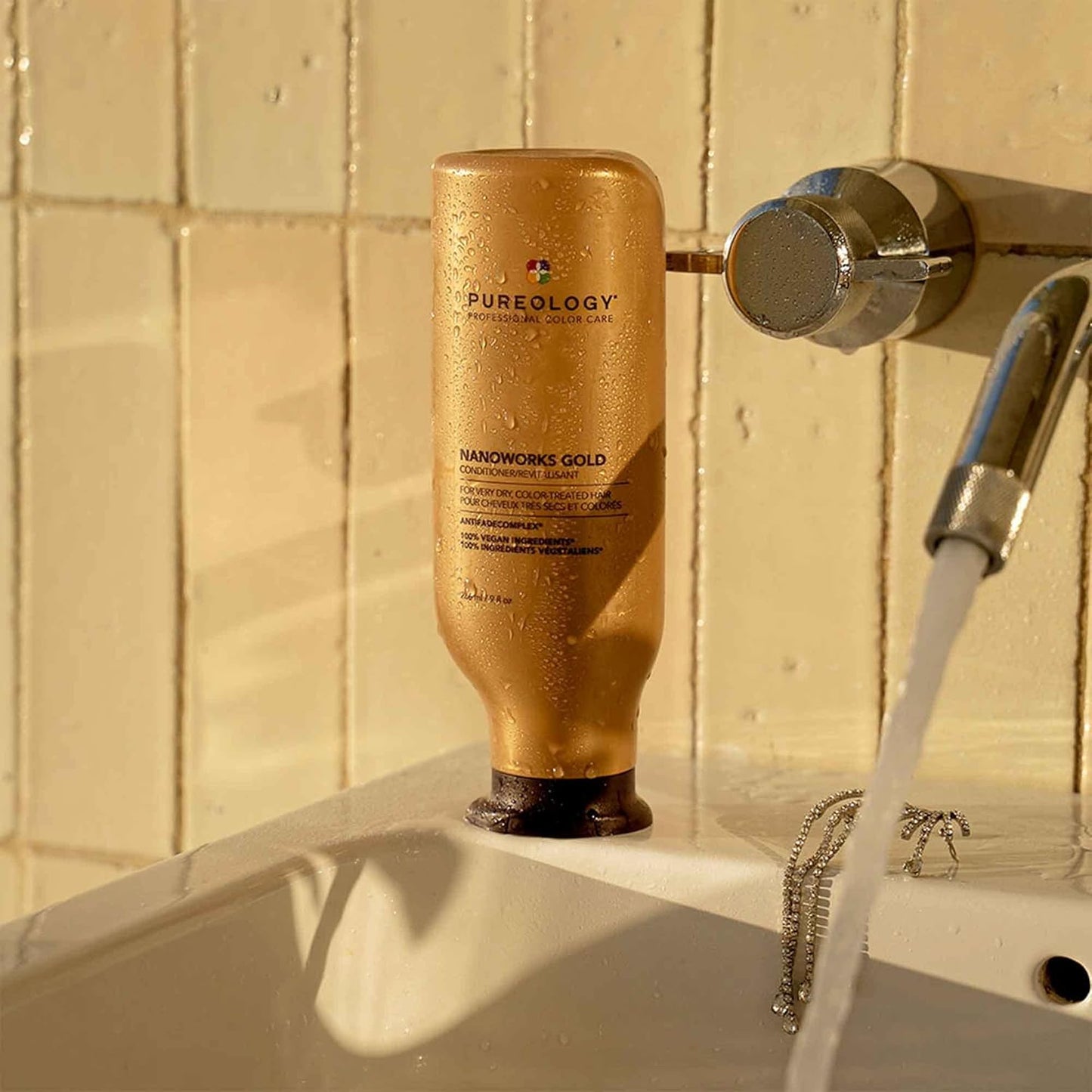 Pureology Nanoworks Gold Conditioner - Nourishing Formula for Dry, Color-Treated Hair | Sulfate-Free & Vegan