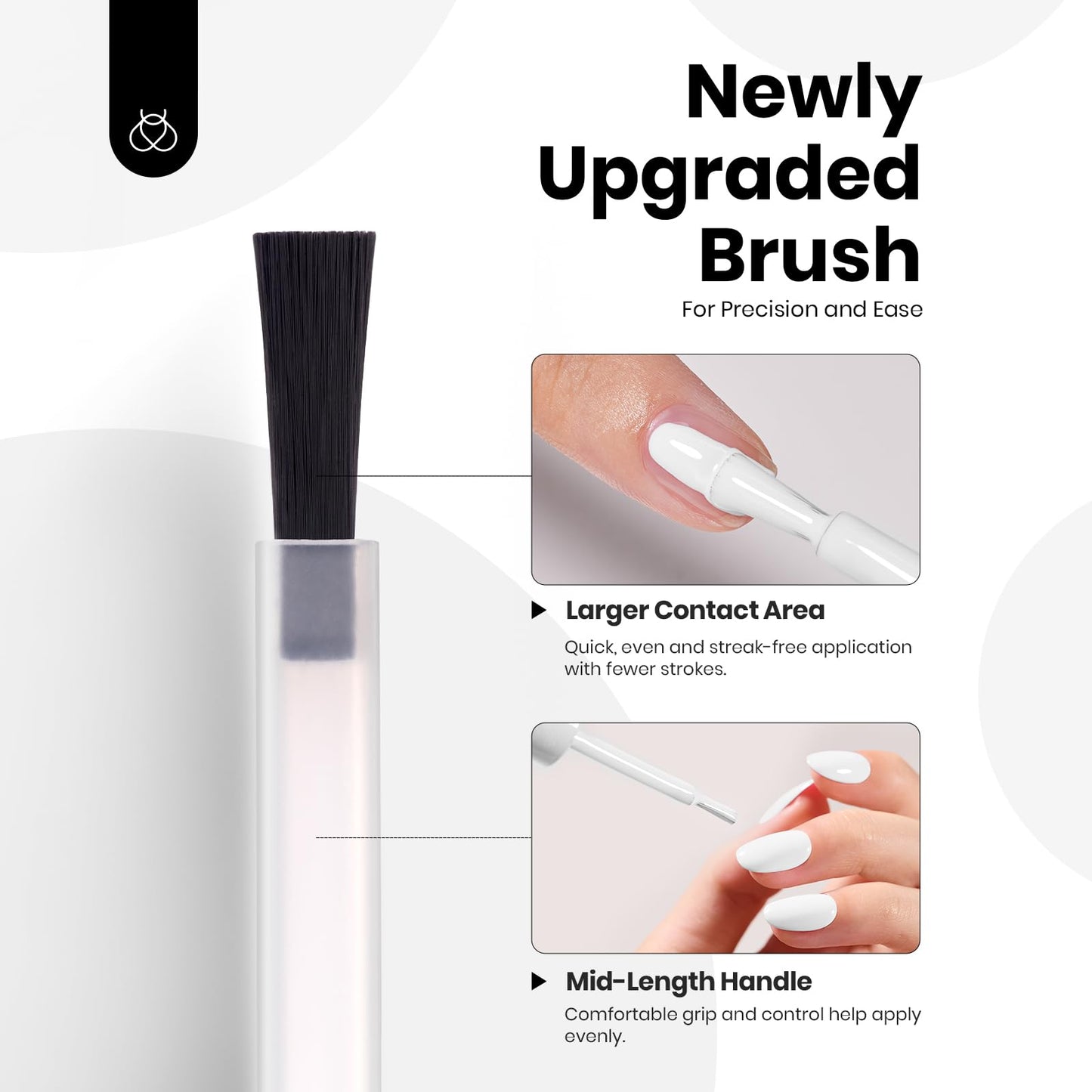 Beetles Balck & White Gel Polish - Monochrome Aesthetics, Hema-Free Black White Color Gel Polish 4th of July Nails, 2 Pcs 15ml Full Size Polish Soak Off Led French Nail Art Manicure Salon DIY at Home