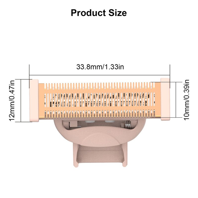 2PCS LinMei Nu Shaver Replacement Heads Compatible for Finishtouch Flawless Women Nu Razor with Bag, 2 Cleaning Brush
