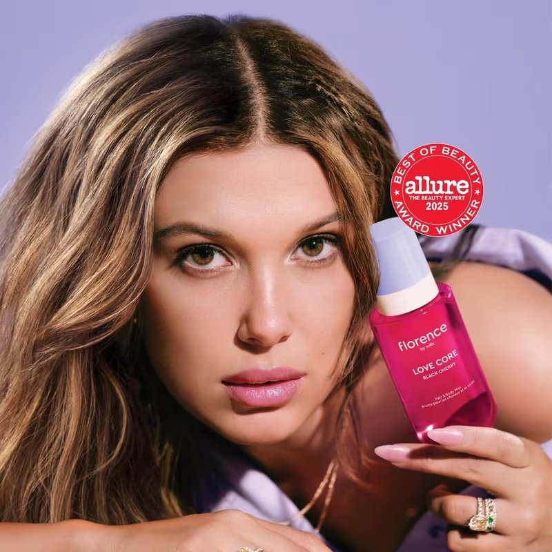 Florence by Mills Love Core Black Cherry Hair & Body Mist - Refreshing Fragrance for All-Day Hydration
