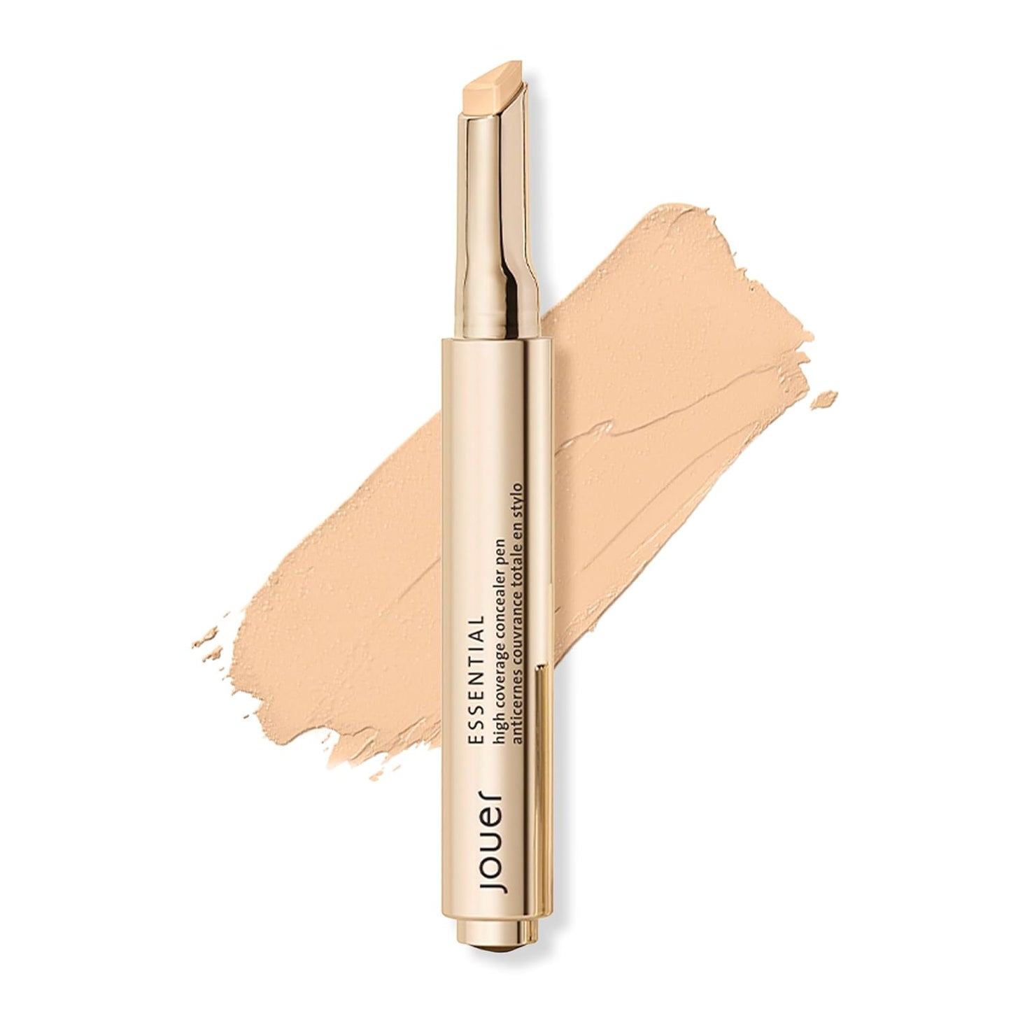 Jouer Essential High Coverage Concealer Pen - Brightening Under Eye Concealer for Dark Circles | Hyaluronic Acid & Vitamin E