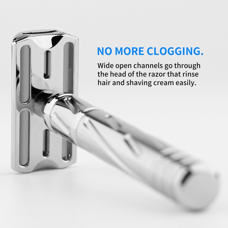 KAMPFE Double Edge Safety Razor Shaver Adopts CNC High-Precision Processing,Women and Mens razors for Shaving,30-degree Shaving Angled Head (mild+)