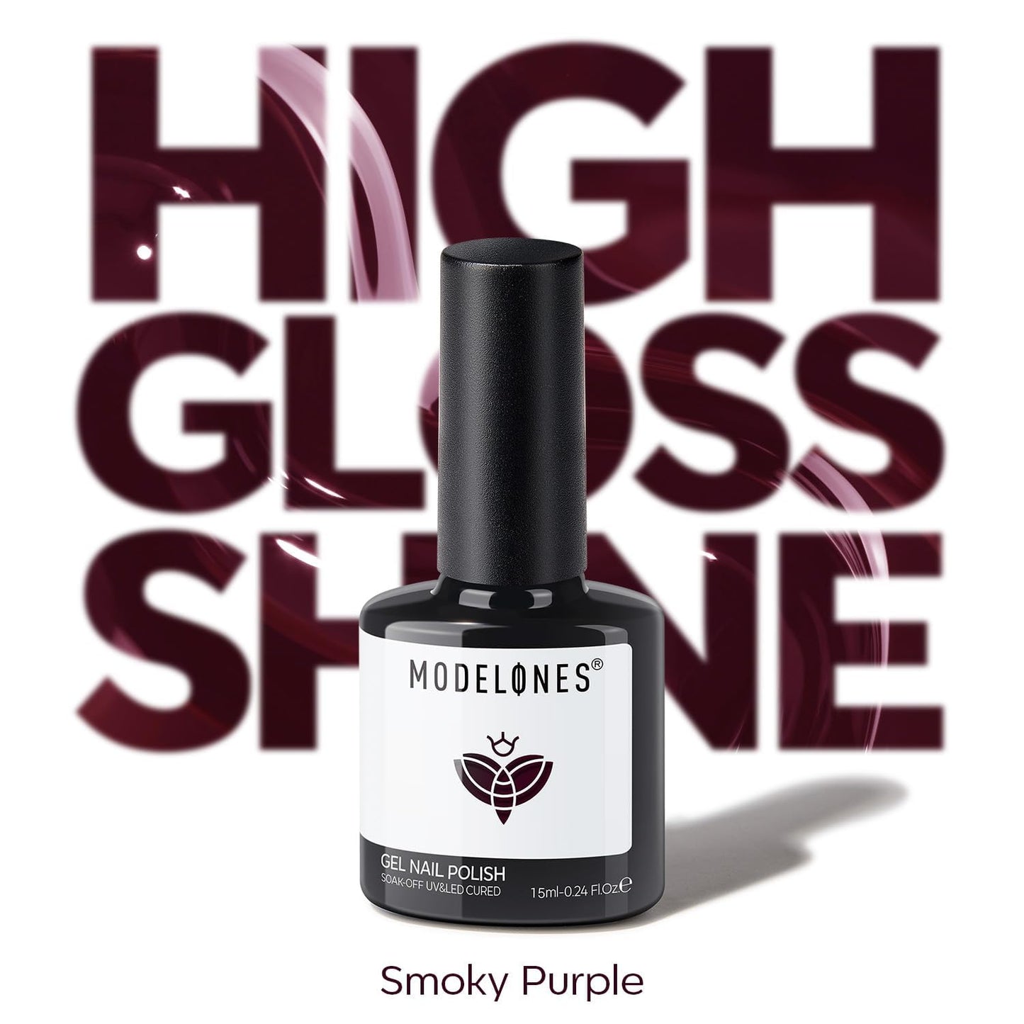Purple Gel Nail Polish - Dark Purple Soak Off Nail Art for Valentine's Day | 15 ML