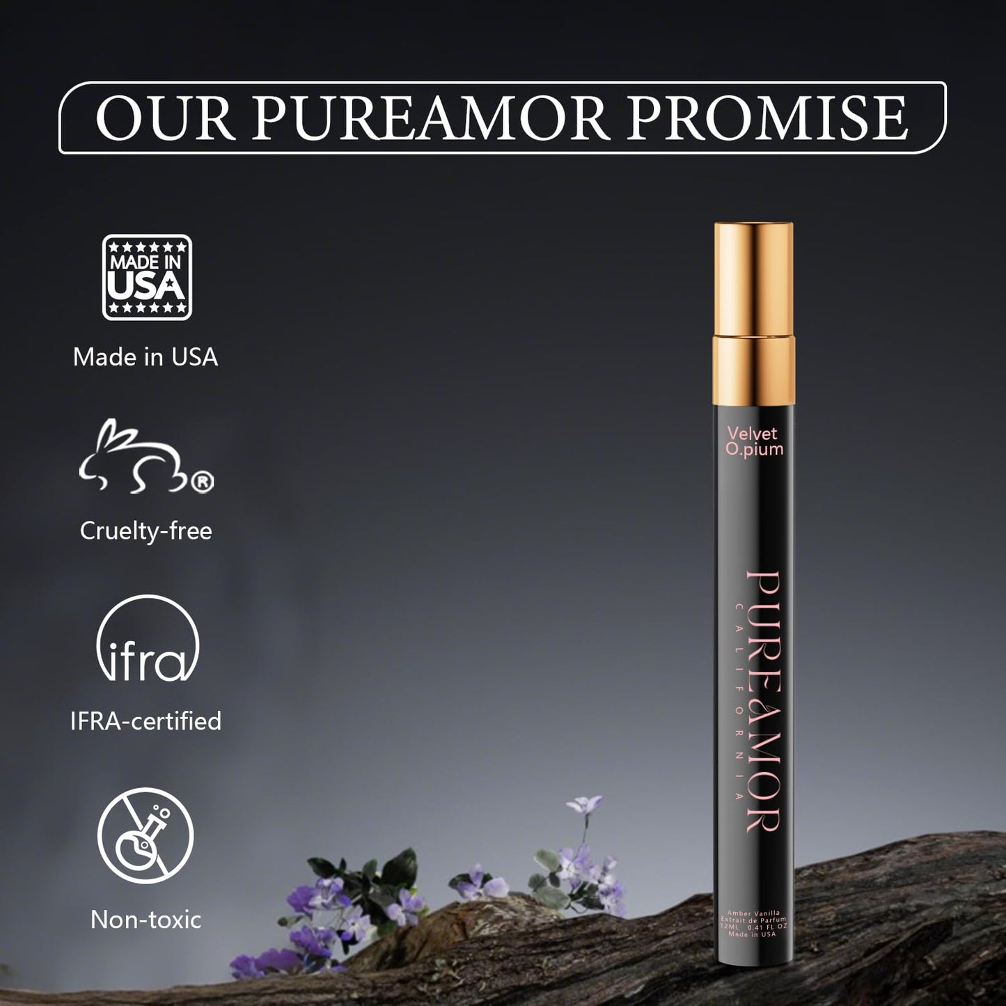 Pheromones Perfume for Women - Amber Vanilla Extrait de Parfum Spray | Long-Lasting 12ml Travel Size Elegant Fragrance