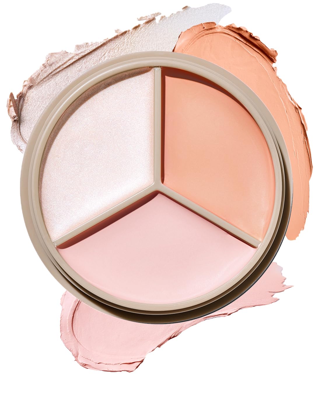 THESAEM Cover Perfection Triple Pot Concealer - Multi-Color Concealer Palette for Dark Circles & Redness | 3 Shades with Almond Oil