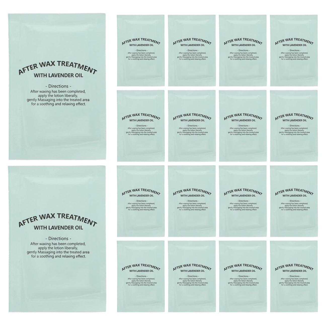 Healeved Post Wax Oil Wipes 20 Individually Wrapped Cleaning Pads for after Wax Care Skin Cleansing Redness Reduction and Remover Travel Size 2.95X1.96In