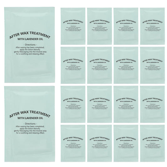 Healeved Post Wax Oil Wipes 20 Individually Wrapped Cleaning Pads for after Wax Care Skin Cleansing Redness Reduction and Remover Travel Size 2.95X1.96In