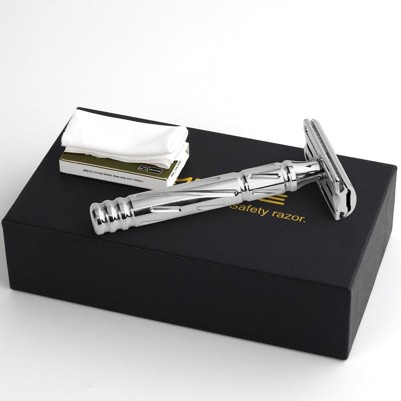 KAMPFE Double Edge Safety Razor Shaver Adopts CNC High-Precision Processing,Women and Mens razors for Shaving,30-degree Shaving Angled Head (mild+)