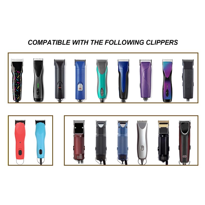 2 Packs Professional Detachable Replacement Ceramic Blades Size 3-3/4,Cut Length 13mm,compatible with Andis/oster Classic 76/Star-Teq/Power-Teq/A5 Clipper