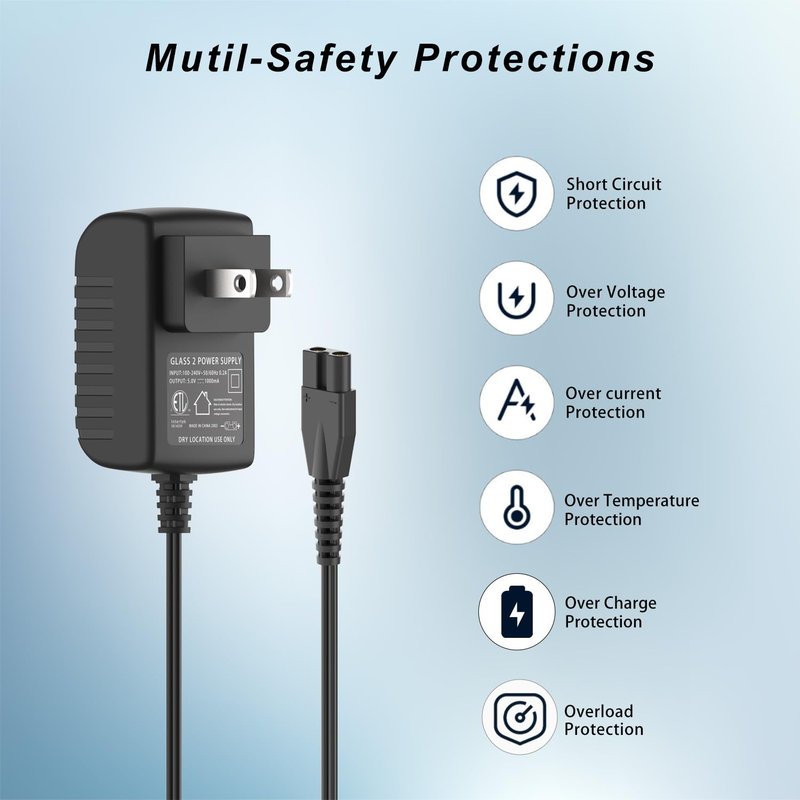 Pinkind Replacement Charger Compatible with oneisall Low Noise Dog Clippers, Charger Cord for SUPRENT Clippers, Pet Hair Clipper Shaver Charging Cable