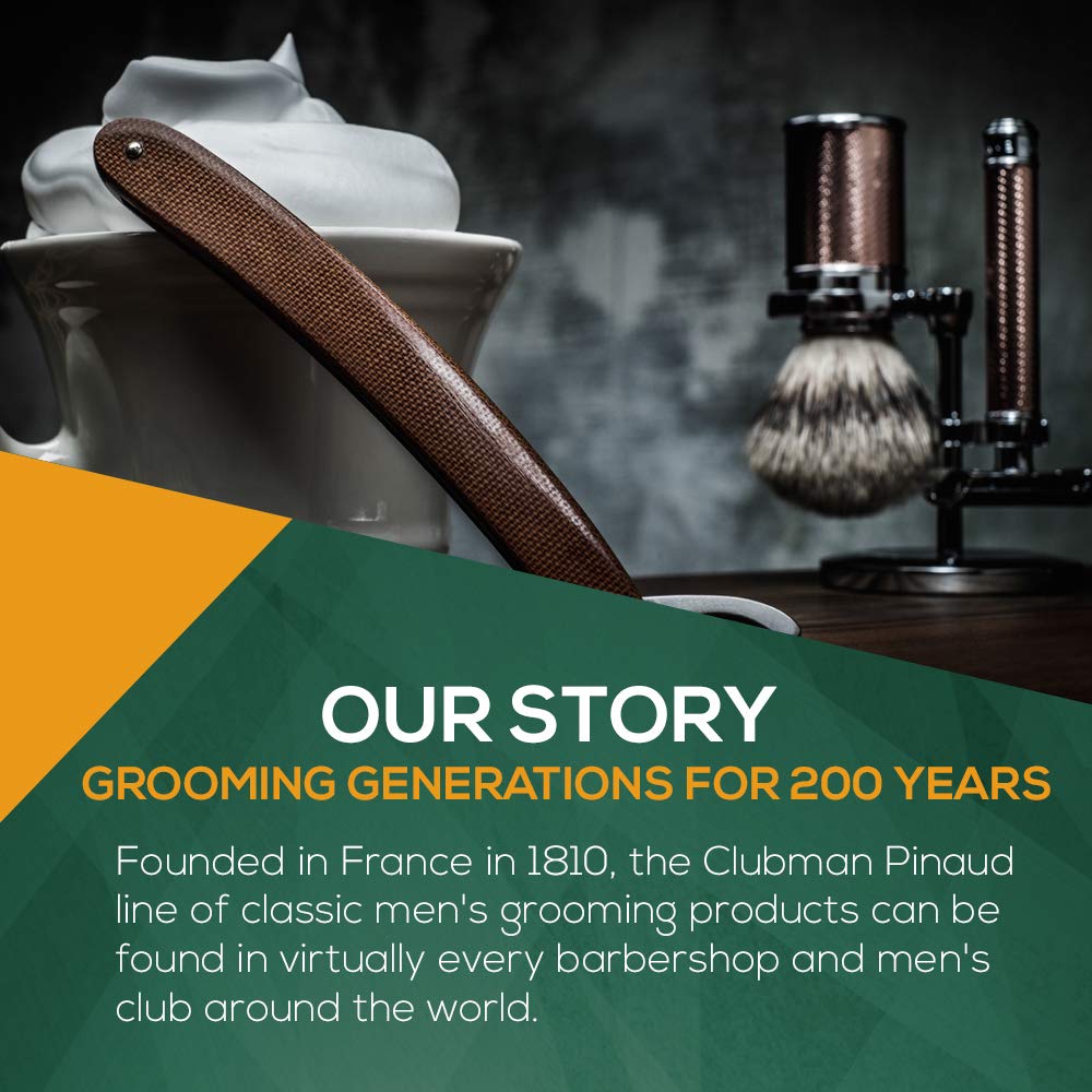 Clubman Pinaud Shave Oil – Pre-Shave Beard Oils for Smooth Razor Glide, Moisturize, Softens Facial Hair & Helps Prevent Razor Burn and Irritation, 1 fl oz