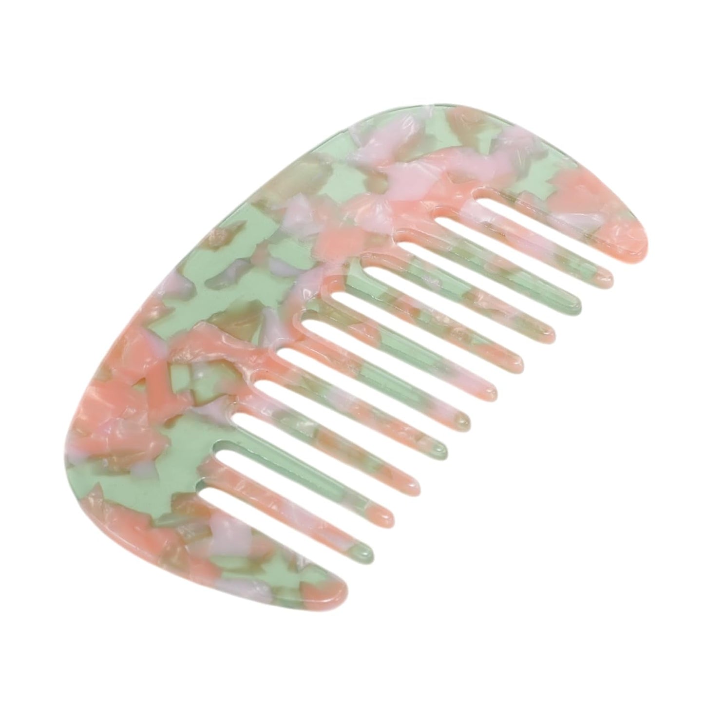 Wide Tooth Comb for Thick Curly Hair - Anti-Static Travel Comb | Emerald Green