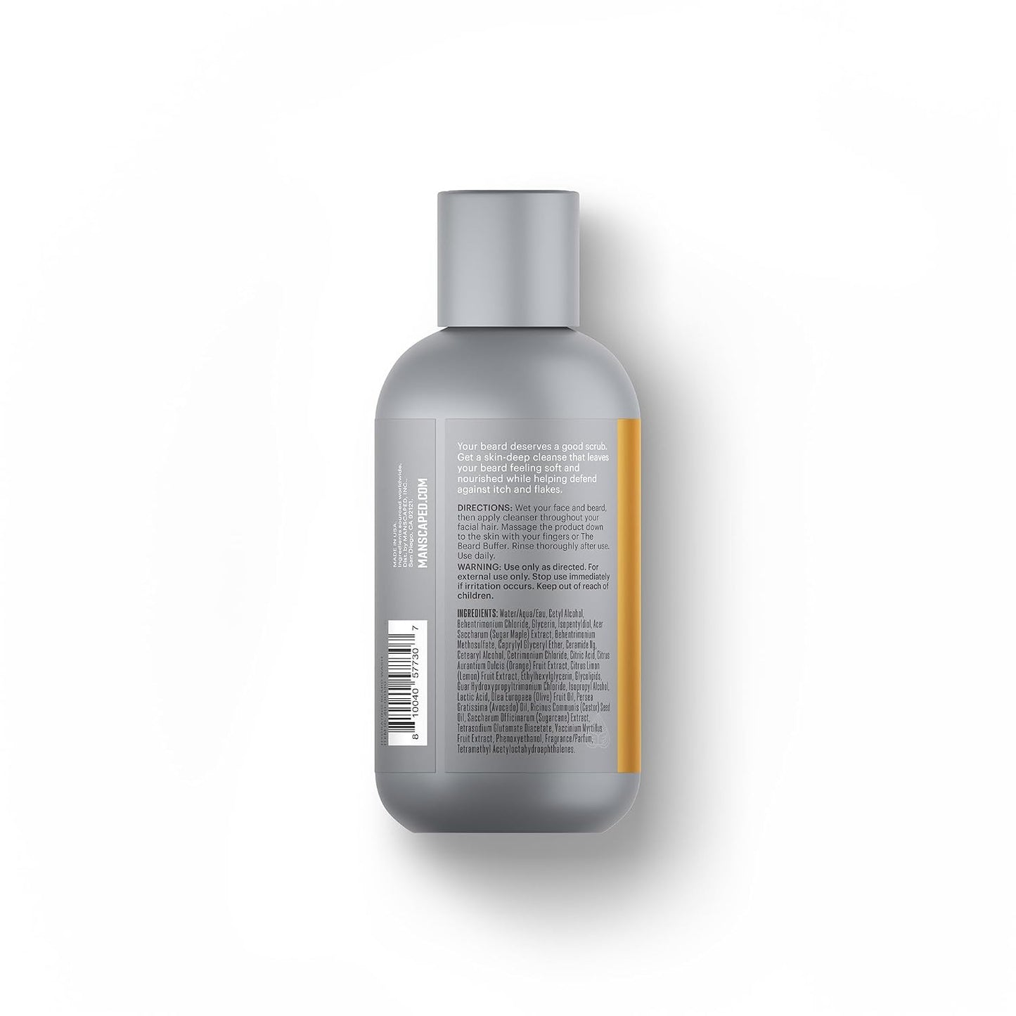 Hydrating Beard Wash - Daily Facial Hair Cleanser with Ceramides & Avocado Oil | Gentle Exfoliating Wash, 6 fl. oz.