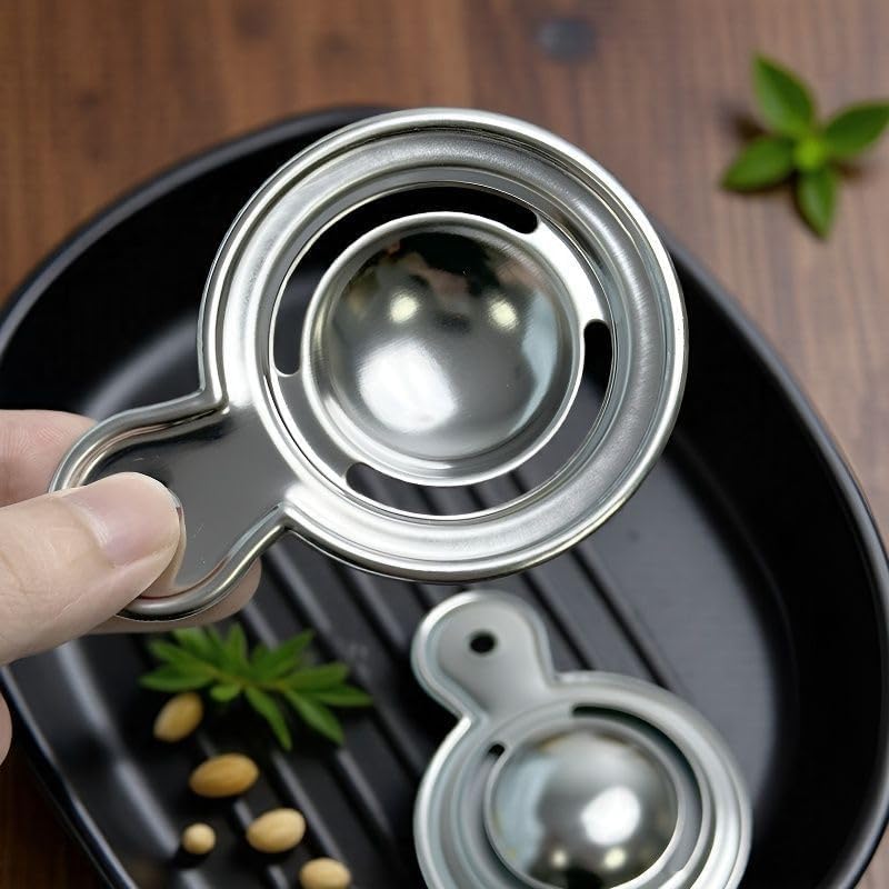 Stainless Steel Egg Separator - Professional Yolk Protein Filter Tool for Bakers | Kitchen Gadget
