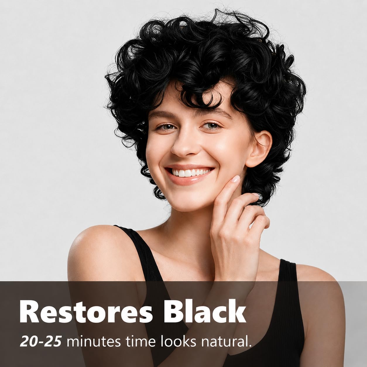 KAISASA Black Hair Dye Shampoo 3 in 1 for Gray Hair, Hair Color Shampoo for Women Men Grey Hair Coverage 500ml (Black)