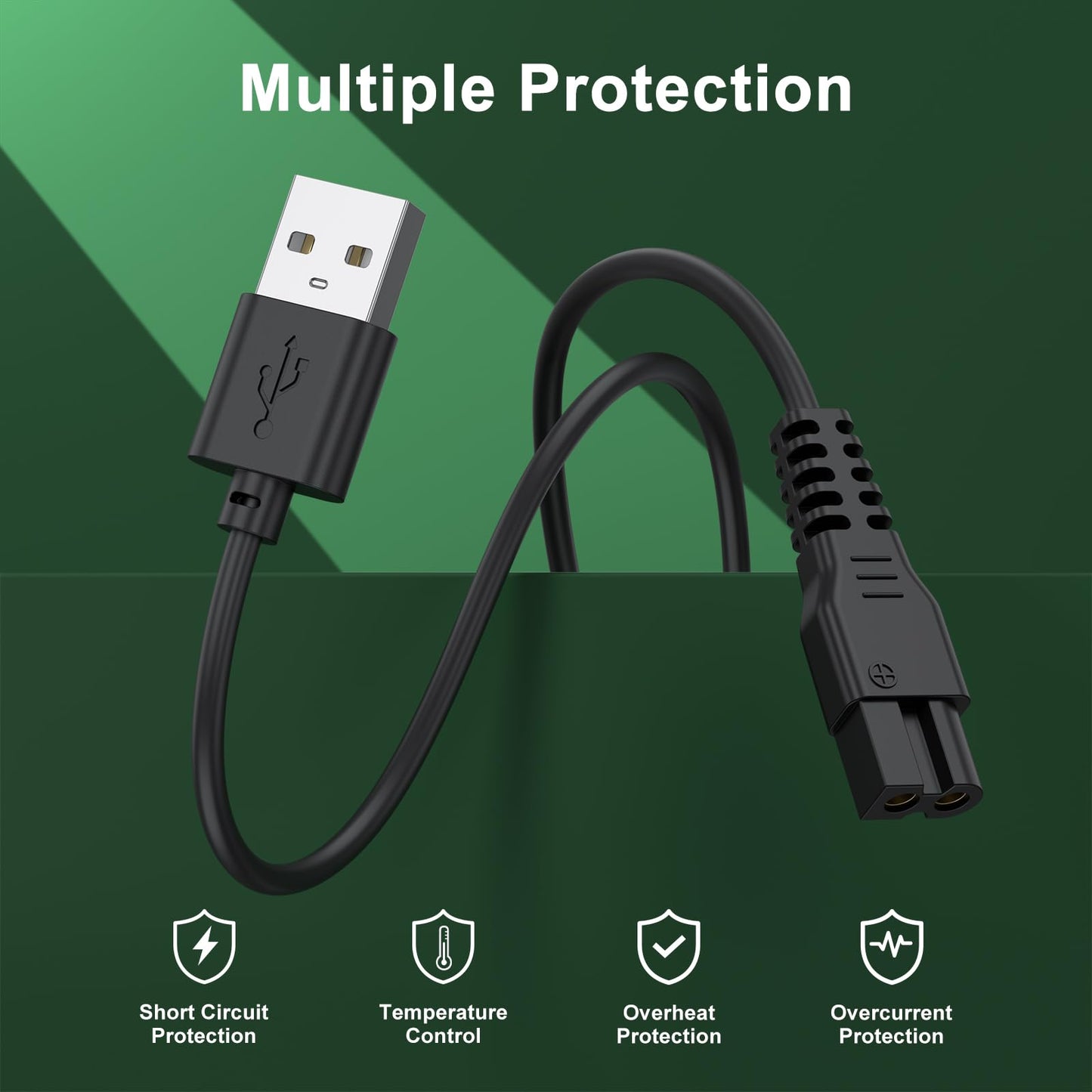 Replacement for oneisall Dog Clippers Charger, USB Charging Cord Compatible for oneisall P2/26225202-003DE/C61/X2N5/X2/K52NTS/N6/A11 Cat Hair Trimmer Charger