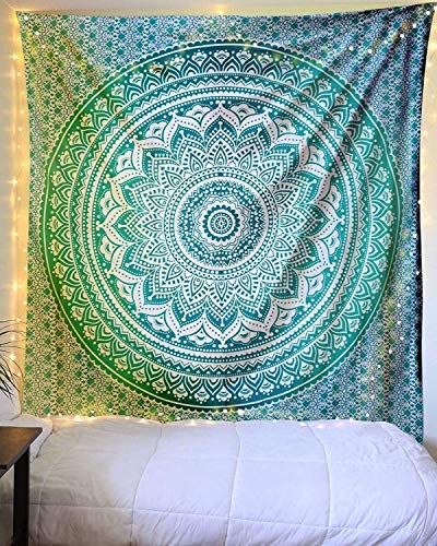 Indian Mandala Cotton Tapestry Wall Hanging - 30x40 Inches