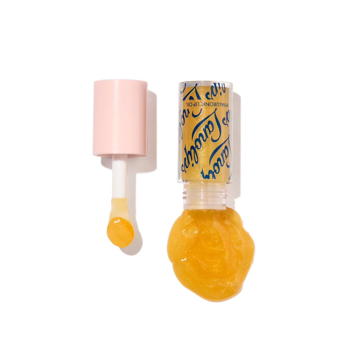 Lanolips Hydrating Lip Oil - Plumping Gloss with Lanolin & Hyaluronic Acid - Honey | Non-Sticky, Glossy Finish (0.2 Fl oz)