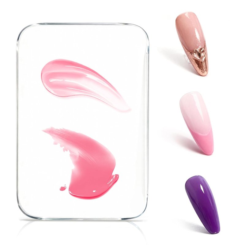 Acrylic Nail Art Palette - Transparent Mixing Tray for Gel Polish & Makeup | 3.15" x 4.72" Display Stand