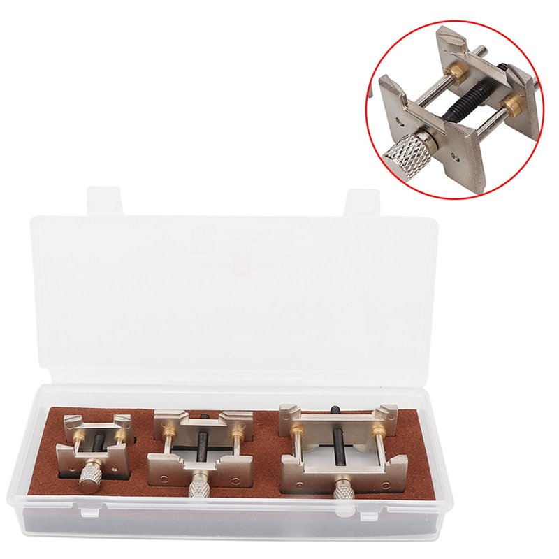 Cunyuer Watch Movement Holder, 3 PCS Metal Reversible Watch Movement Holder, Watch Repair Tool for Movement or Work with Mounted Dials, 1.8/1.5/1 inch