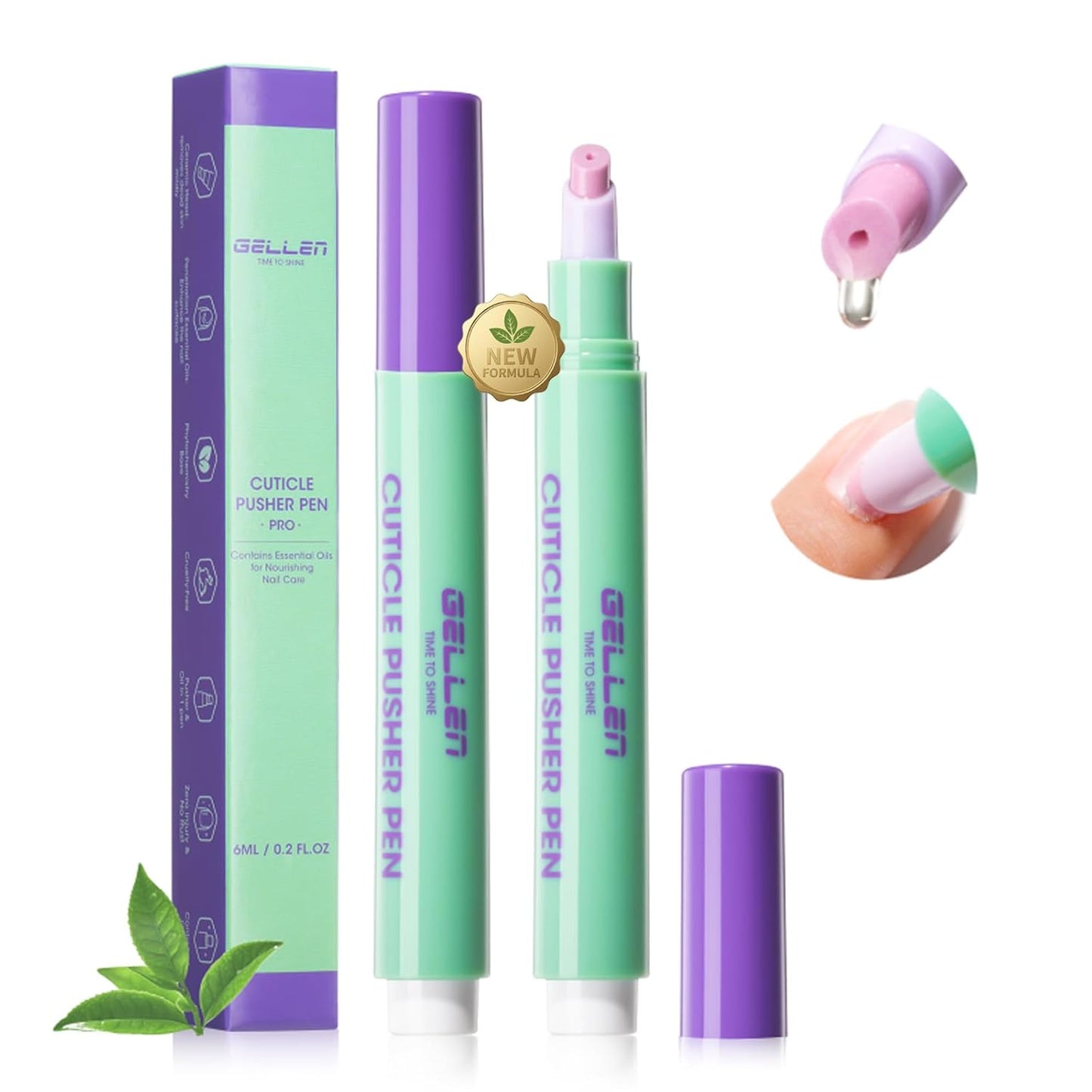 Gellen Cuticle Oil Pusher Pen - Nourishing Cuticle Remover & Care Tool for Healthy Nails | 6ml