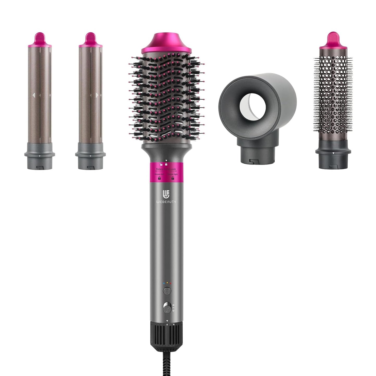 Hair Dryer Brush Air Styler - 7-in-1 Ionic Multi-Styling Tool | Fast Blow Drying, Auto Wrap Curlers, Frizz-Free Volumizer