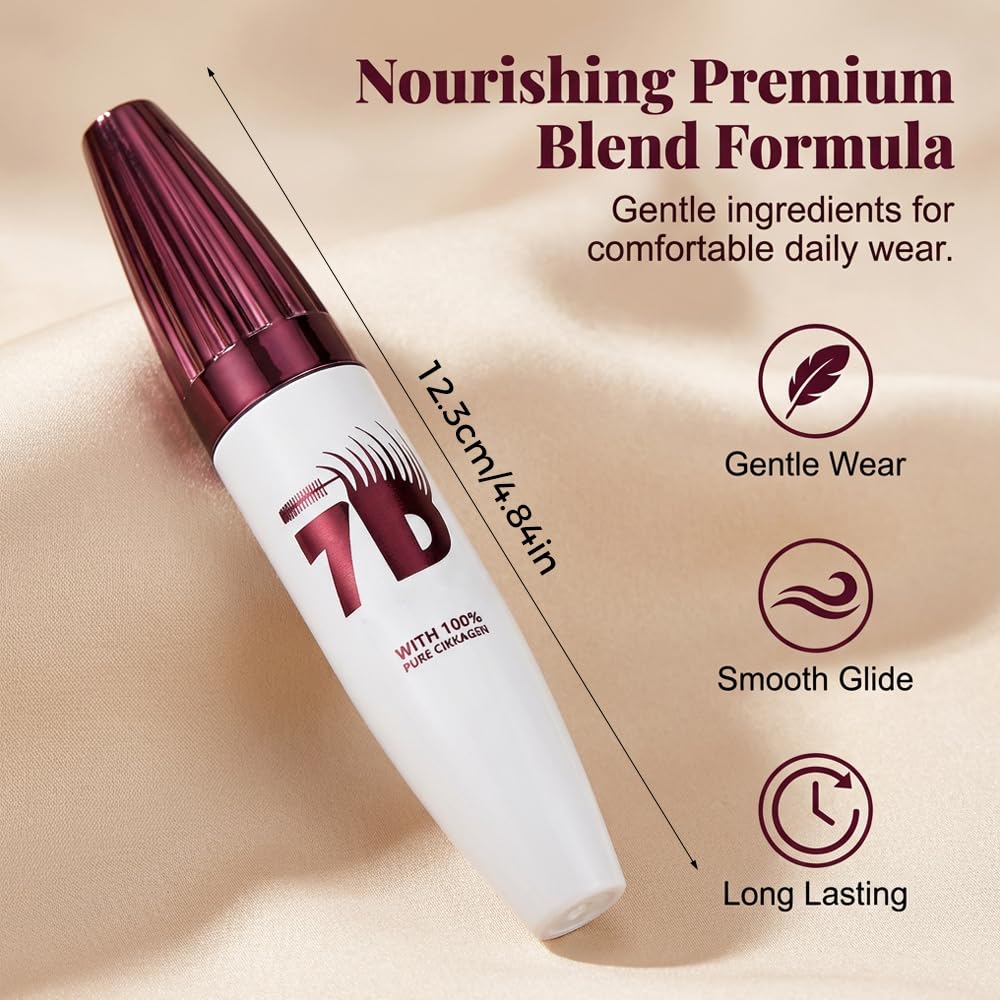 Waterproof Volume Mascara - Long-Lasting & Buildable Black Formula | Smudge-Proof Curling & Thickening Eye Makeup (1 Pcs)