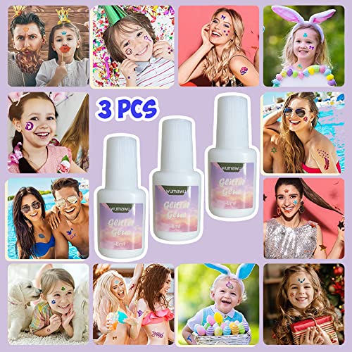 Wumawu 8ml Temporary Tattoo Glue - Water-Based Glitter Adhesive