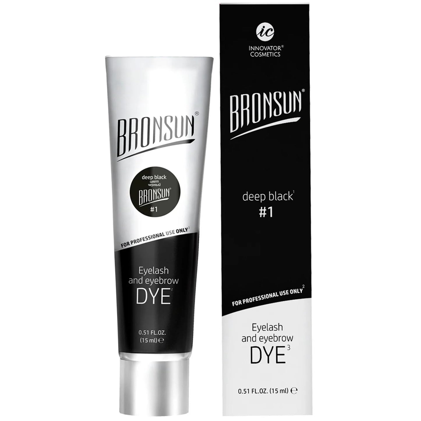 Brow & Lash Enhancer - Deep Black Tint for Intense, Defined Look | 15ml / 0.51 Fl. Oz