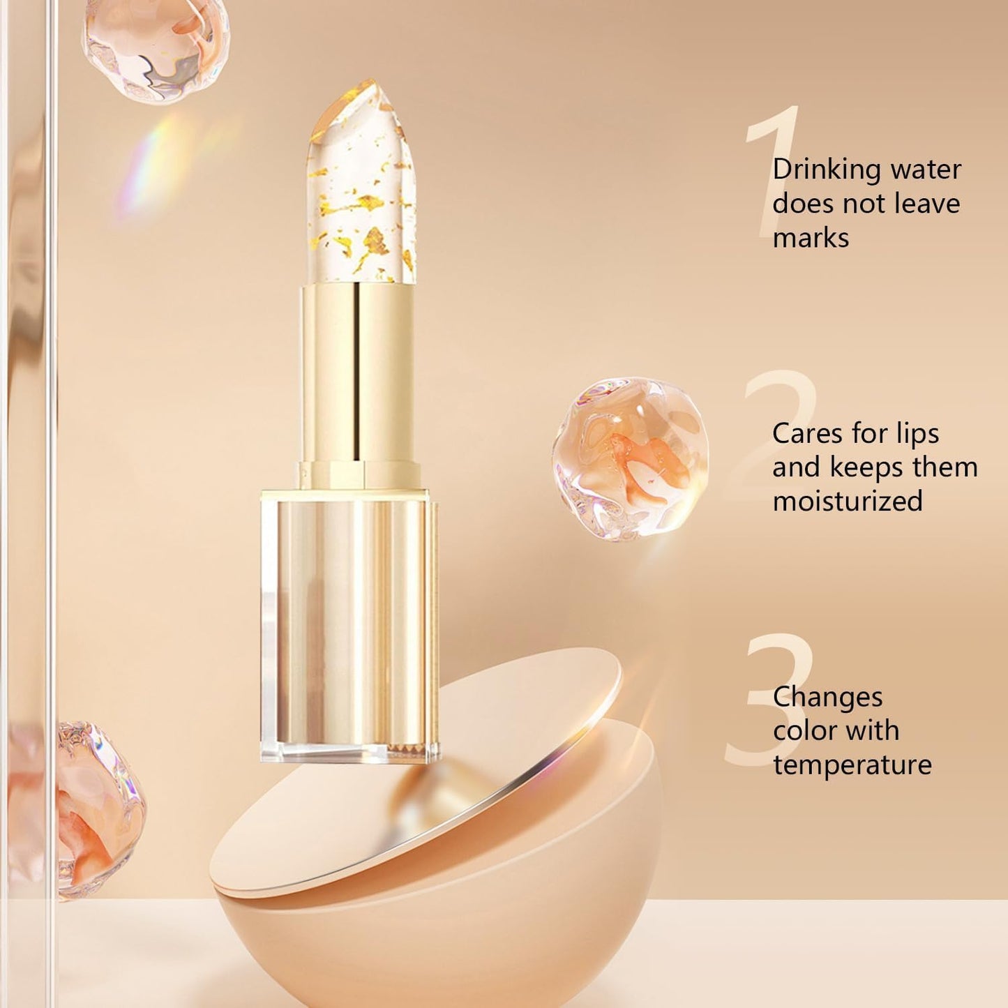 Color Changing Lipstick | pH Adjusting Clear Lip Gloss for Older Women - Transfer-Proof, Long-Lasting Hydration, 2 Pieces