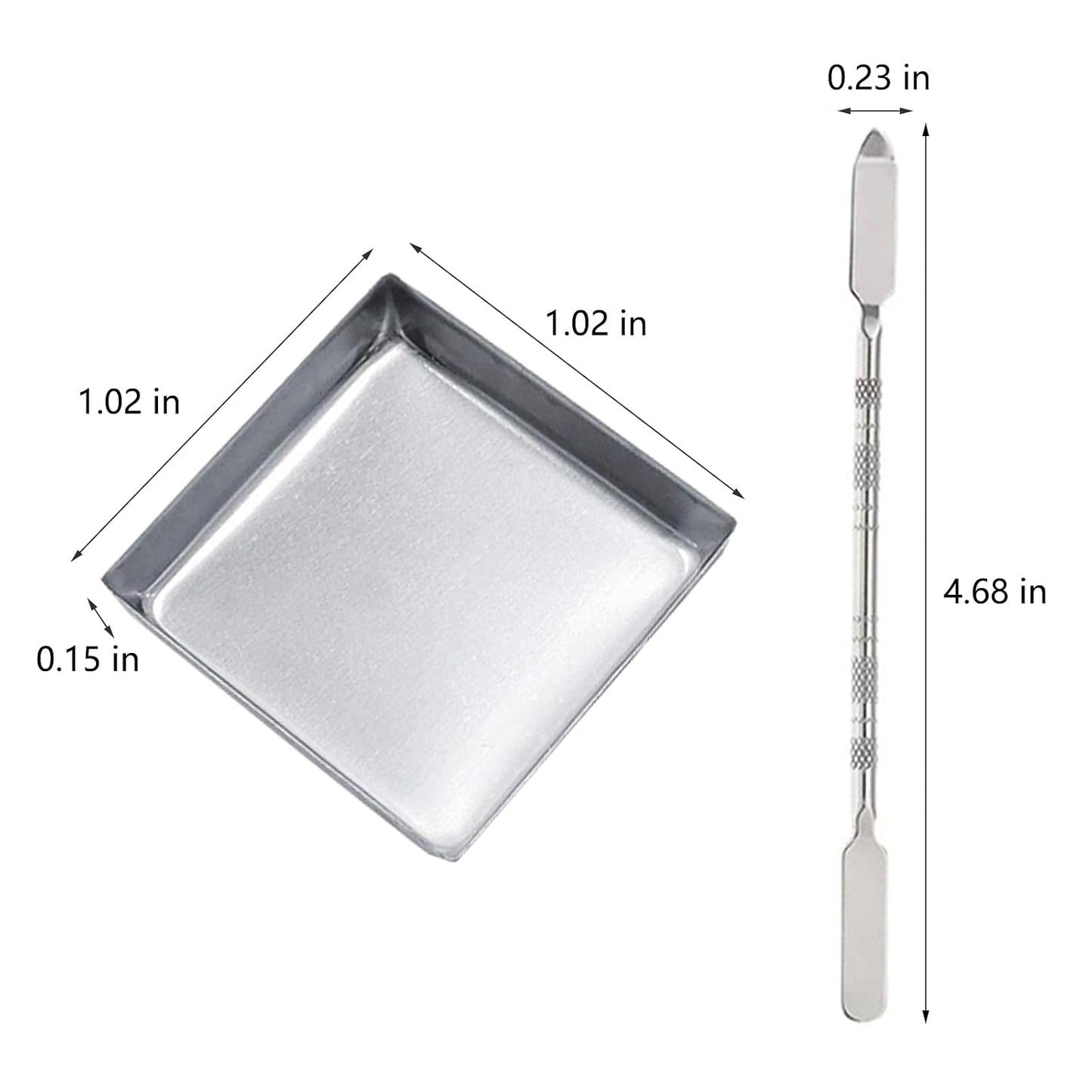 Empty Eyeshadow Pans - 20 Pcs 26mm Square Metal Containers with Depotting Tool | Refillable Makeup Palette Accessories
