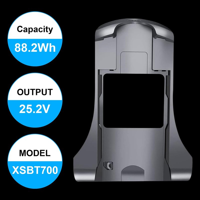 XSBT750 Battery XSBT700 Compatible with Shark IZ462H IZ482H IZ483H IZ463H IZ464H IZ492H Vertex Ultra/DuoClean PowerFins Lightweight IZ201 IZ251 IZ462HNP Cordless Vacuum Cleaners - 25.2V 3500mAh