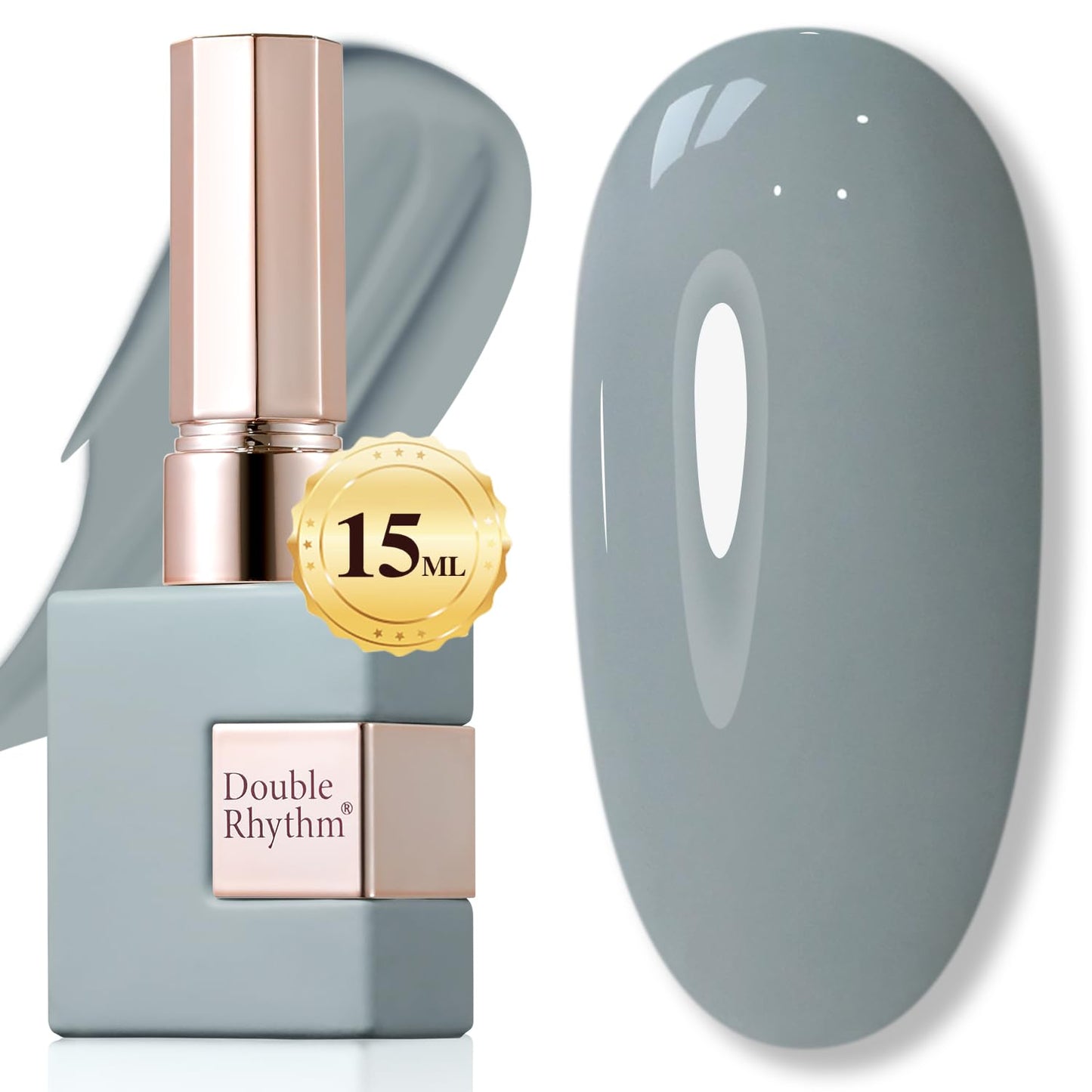Gel Nail Polish - Double Rhythm 15ML Pearl White Soak Off for Art Manicure | DIY at Home