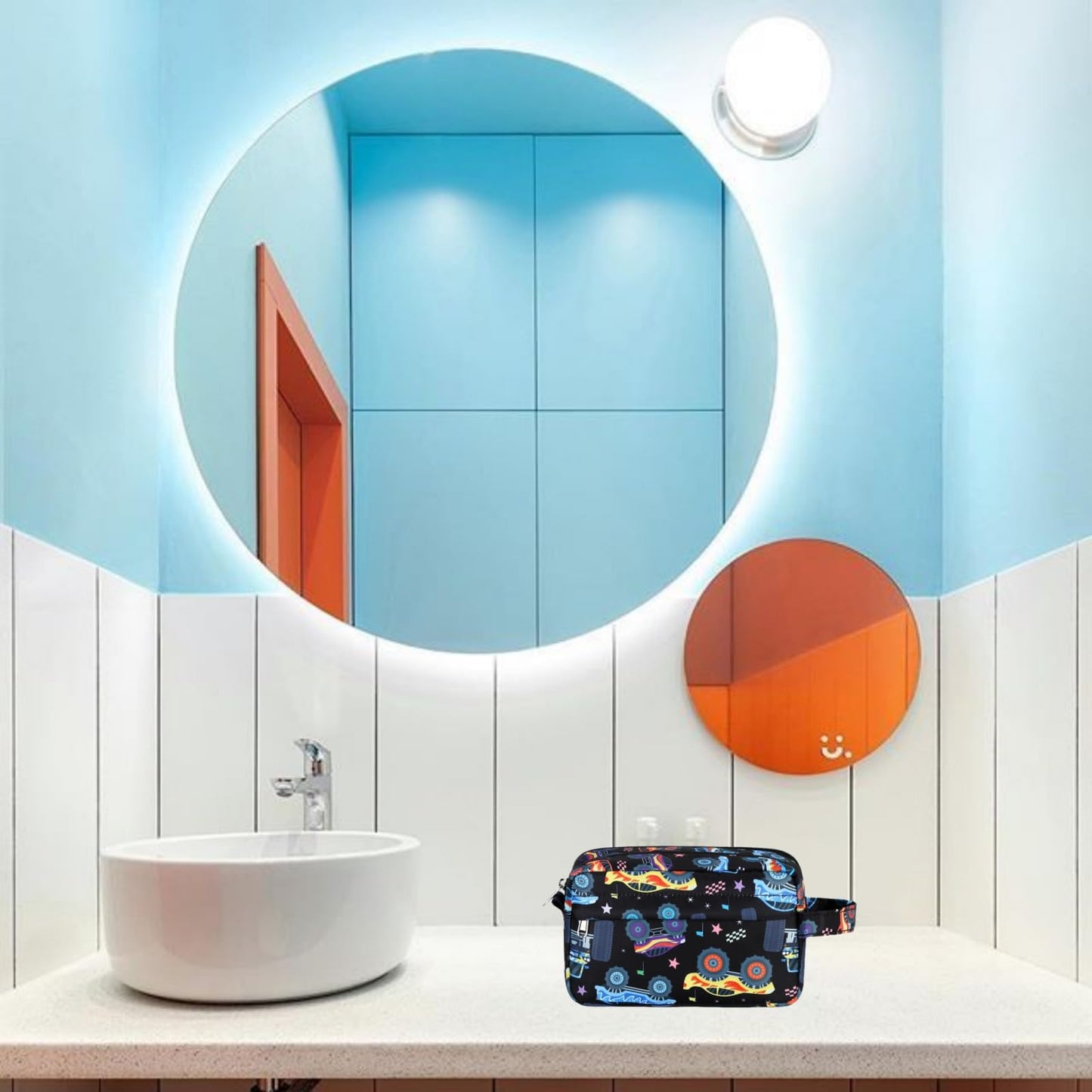 CAMTOP Travel Toiletry Bag for Kids Cute Toiletry Bags for Girls Boys Waterproof for Toiletries Accessories Bathroom Stuff