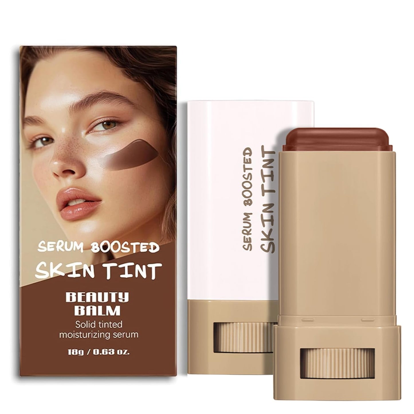 Foundation Stick Beauty Balm Serum - Tinted Moisturizer for Natural Finish Makeup | 2 Pcs, 0.63 OZ