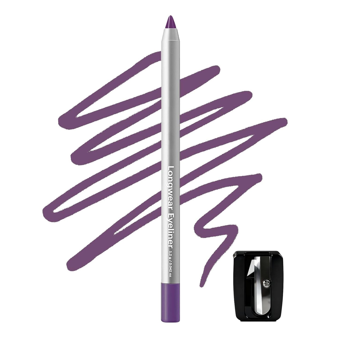 Deep Purple Plum Eyeliner Pencil - Waterproof, Long-Lasting, High-Pigmented Formula | Ideal for Mature Skin