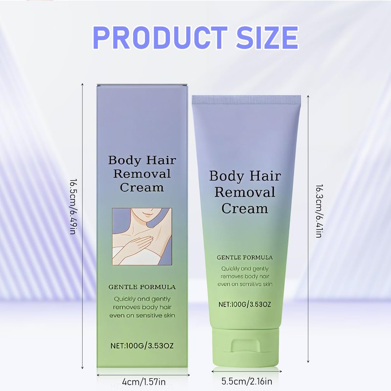 Body Hair Removal Cream with Spatula Applicator, Hair Removal Cream For Sensitive Skin, Gentle Formula, for All Skin