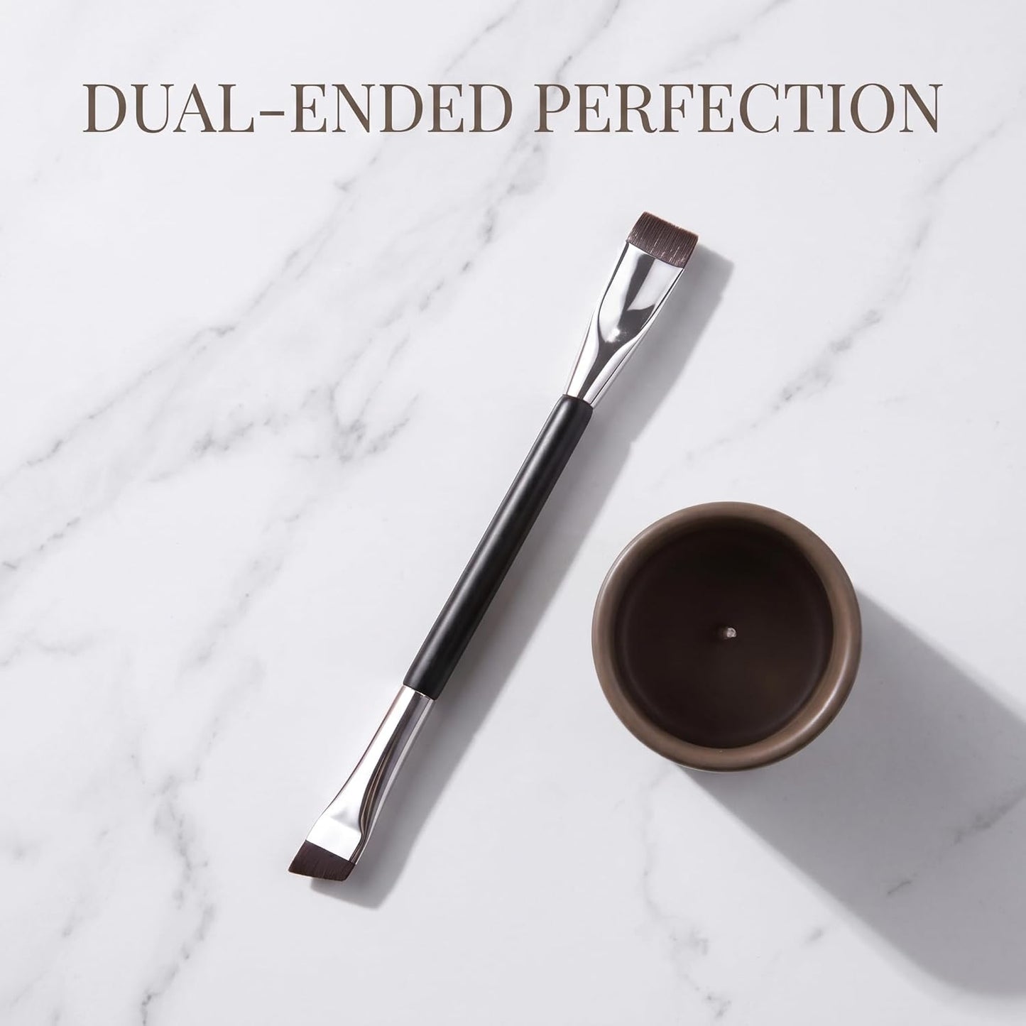 Double-Headed Arc Brush - Curved Brush for Perfect Eyeliner & Eyeshadow | Versatile Makeup Tool