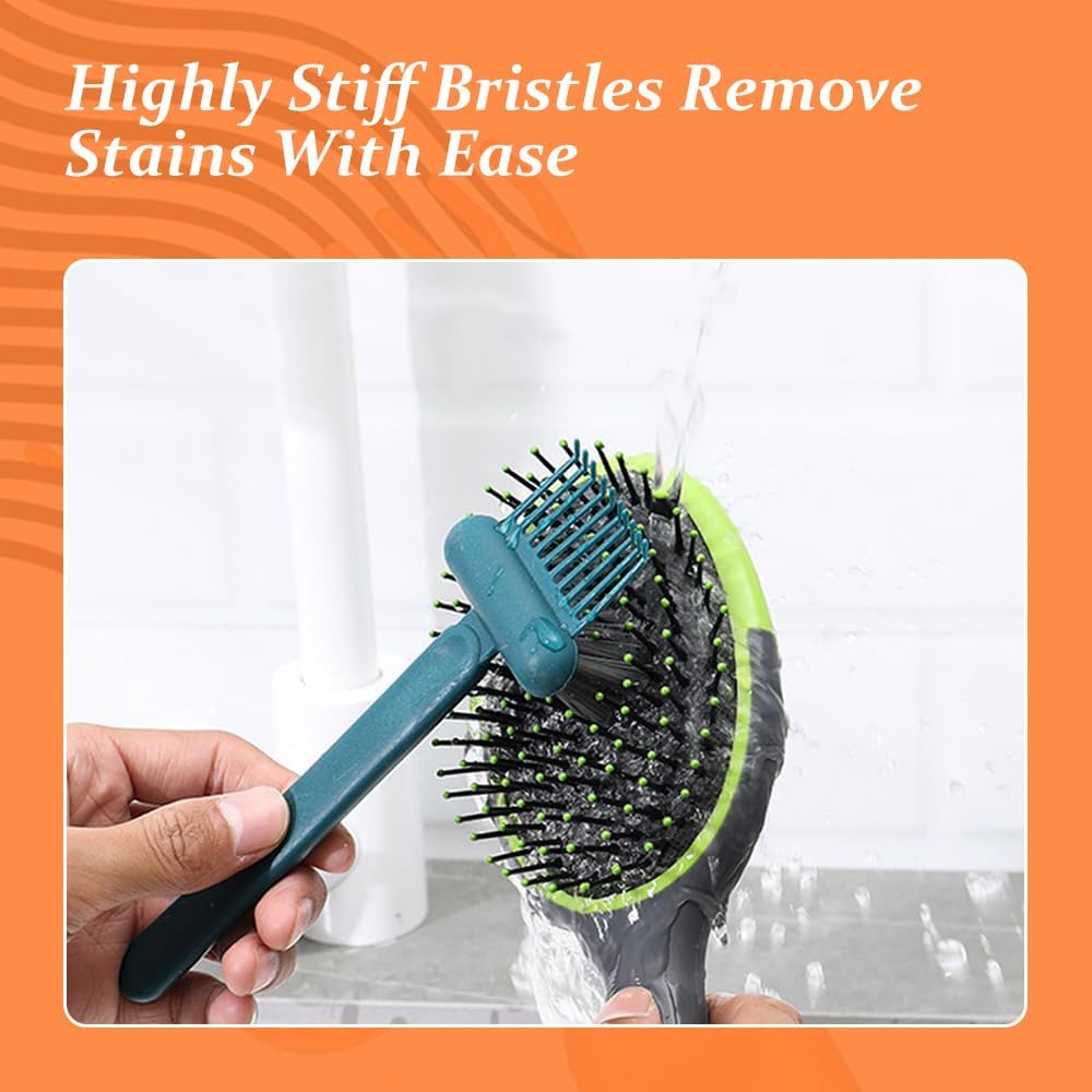2 In 1 Hair Brush Cleaning Tool - Portable Comb Cleaner for Travel | Ideal for Salons & Home Use (Gray)
