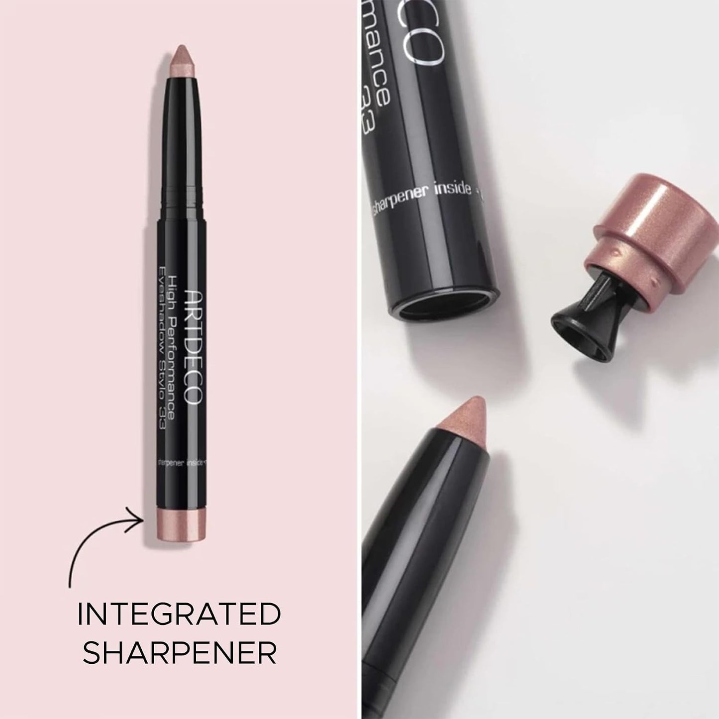 High-Performance Eyeshadow Stylo - Seashell N°25 | 3-in-1 Stick for Eyeshadow, Eyeliner & Kajal - Waterproof & Long-Lasting - 0.04 Oz