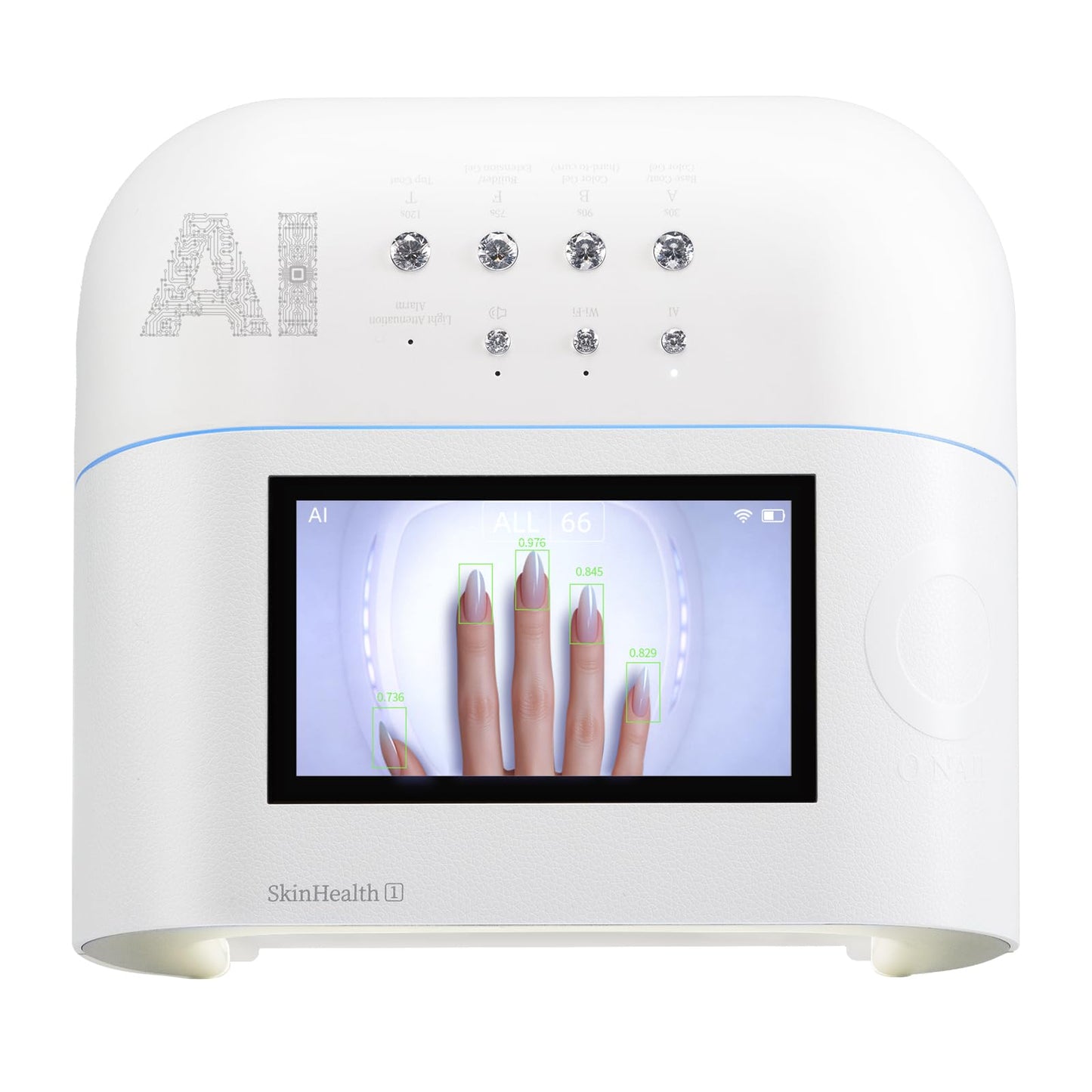 AI UV LED Nail Lamp for Gel Nails - O NAIL Smart Precision Scan Reduces UV Exposure, 109 LED Nail Dryer with HD Display, 2X Fast Curing Light for Professional Salon & Home (Battery Not Included)
