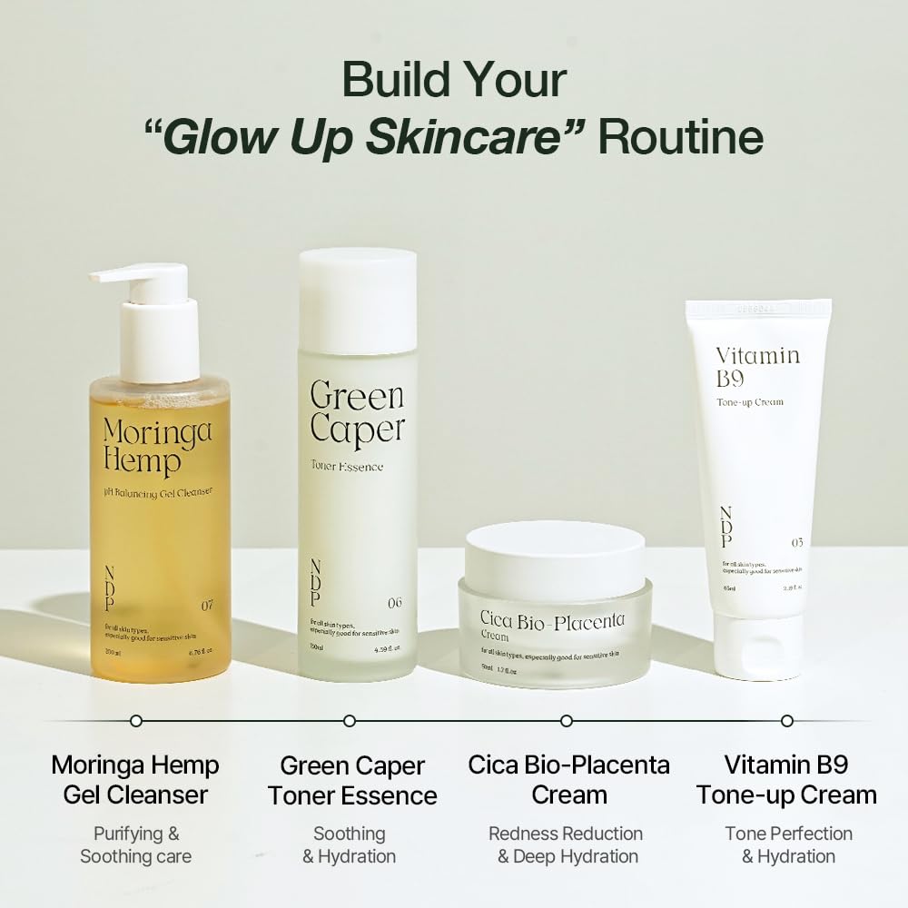 Vitamin B9 Tone-Up Cream - Silicone-Free Face Primer for Pore Minimizing | 95% Pure Cica Extract, Lightweight Formula (65ml)