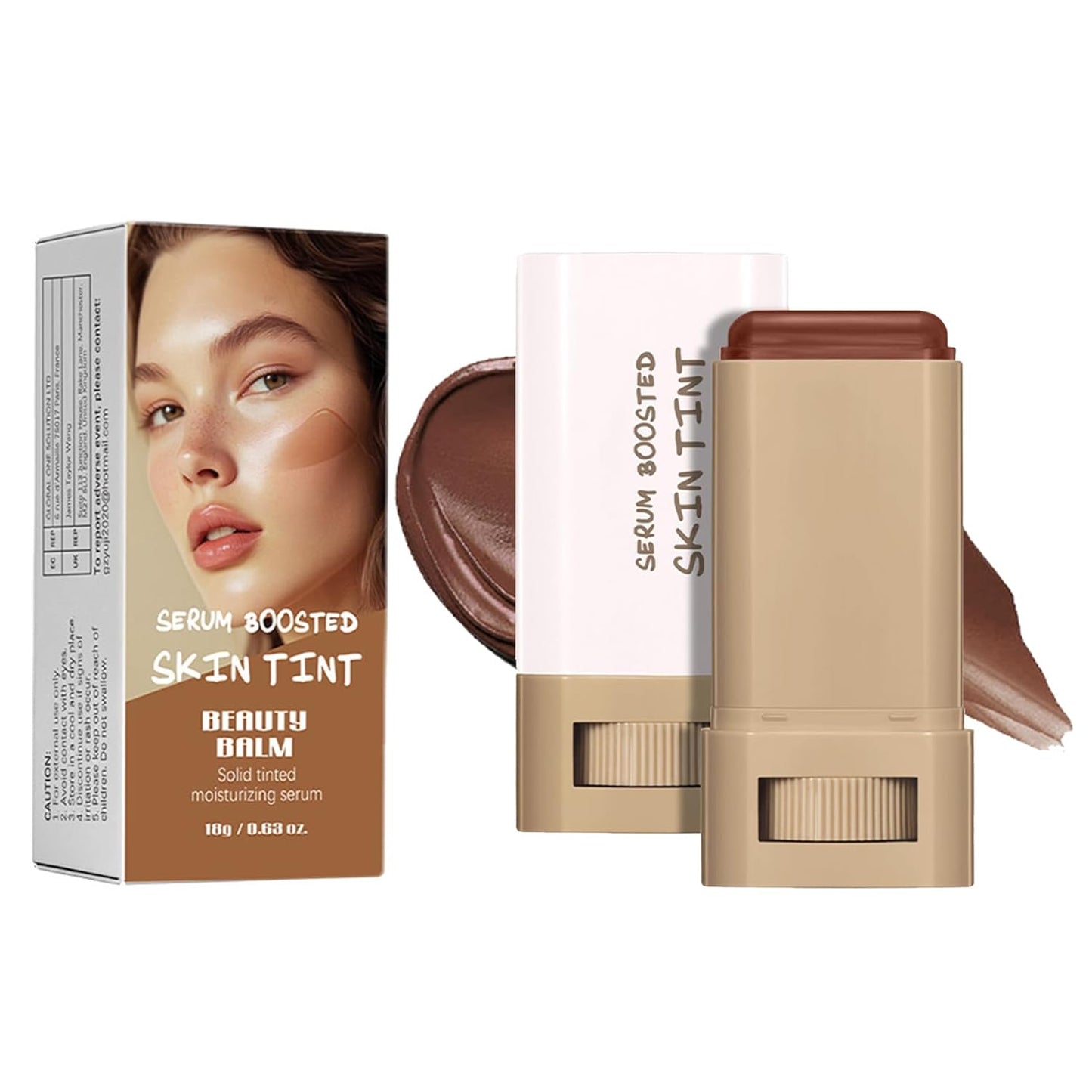 Foundation Stick Beauty Balm - Tinted Moisturizing Serum for Full Coverage | Brightening Face Stick (#01)
