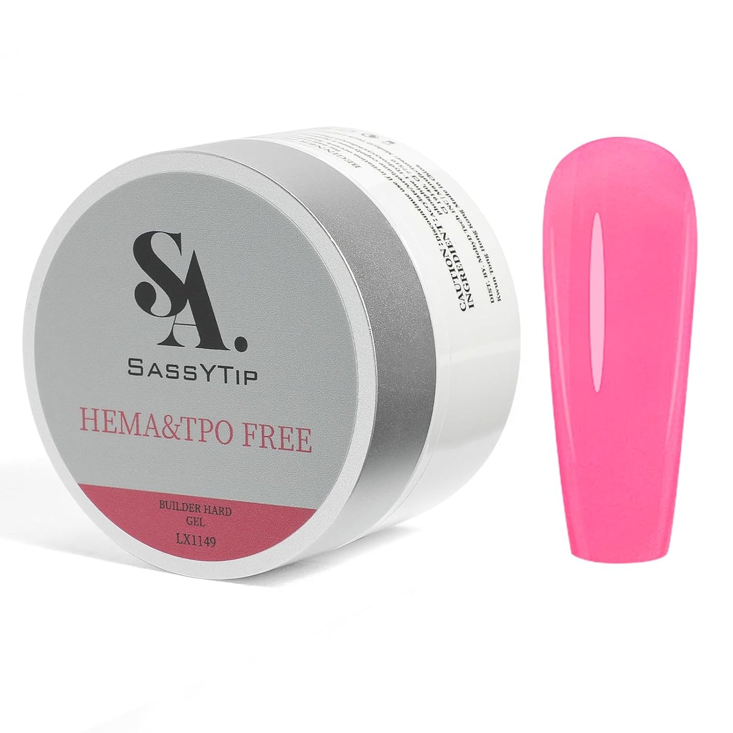 HEMA TPO Free Builder Hard Gel - Allergy-Friendly Nail Gel for DIY & Professional Use | 30g, 7 Shades Available - Tickled Pink