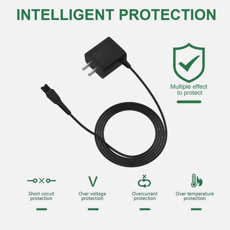 8V HQ850 Shaver Charger Cord Compatible with Philips Norelco QP2530 QP2630 HQ912 HQ913 HQ914 HQ915 HQ916 Electric Shaver Razor Trimmer Adapter Power Supply Charging Cable