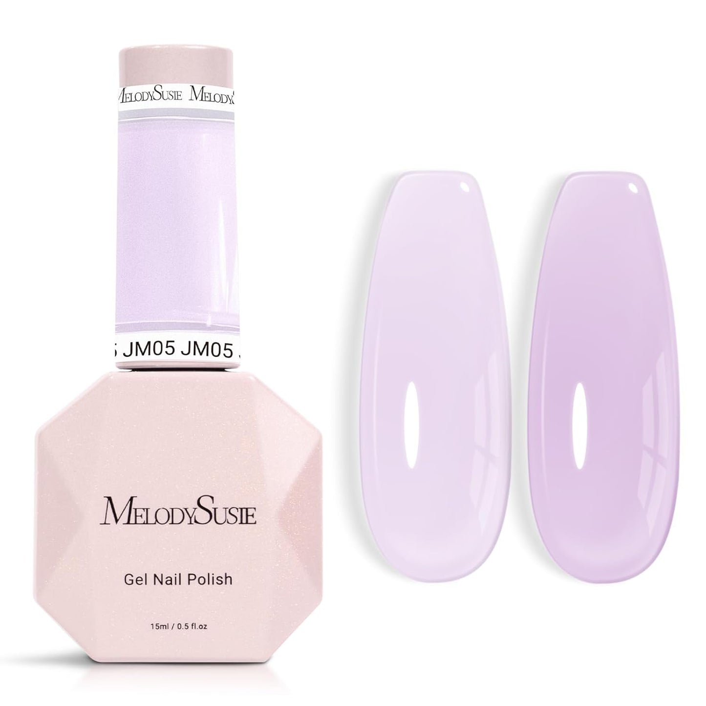 MelodySusie Nude Gel Nail Polish - Milky Pastel Color, 0.5 Fl. Oz | Soak Off UV LED for DIY Manicure