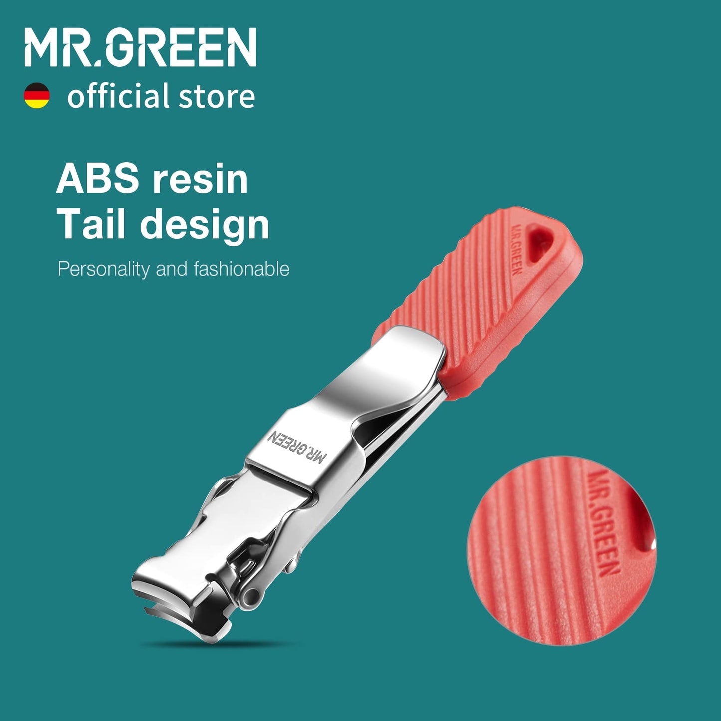 MR.GREEN Compact Nail Clippers Foldable Nail Cutters Manicure Tools Portable Fingernail Clipper with Key Chain Nail Scissors
