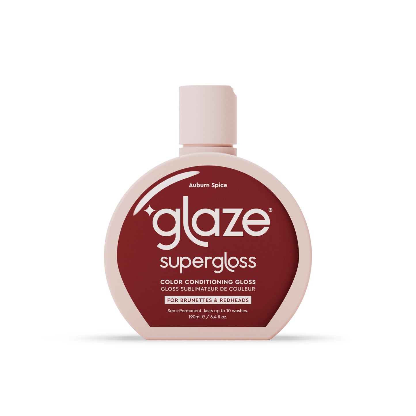 Glaze Color Conditioning Gloss - Tinted Moisturizer for Brown or Red Hair, Boosts Color and Shine, Repairs Damage - Auburn Spice, 6.4 oz