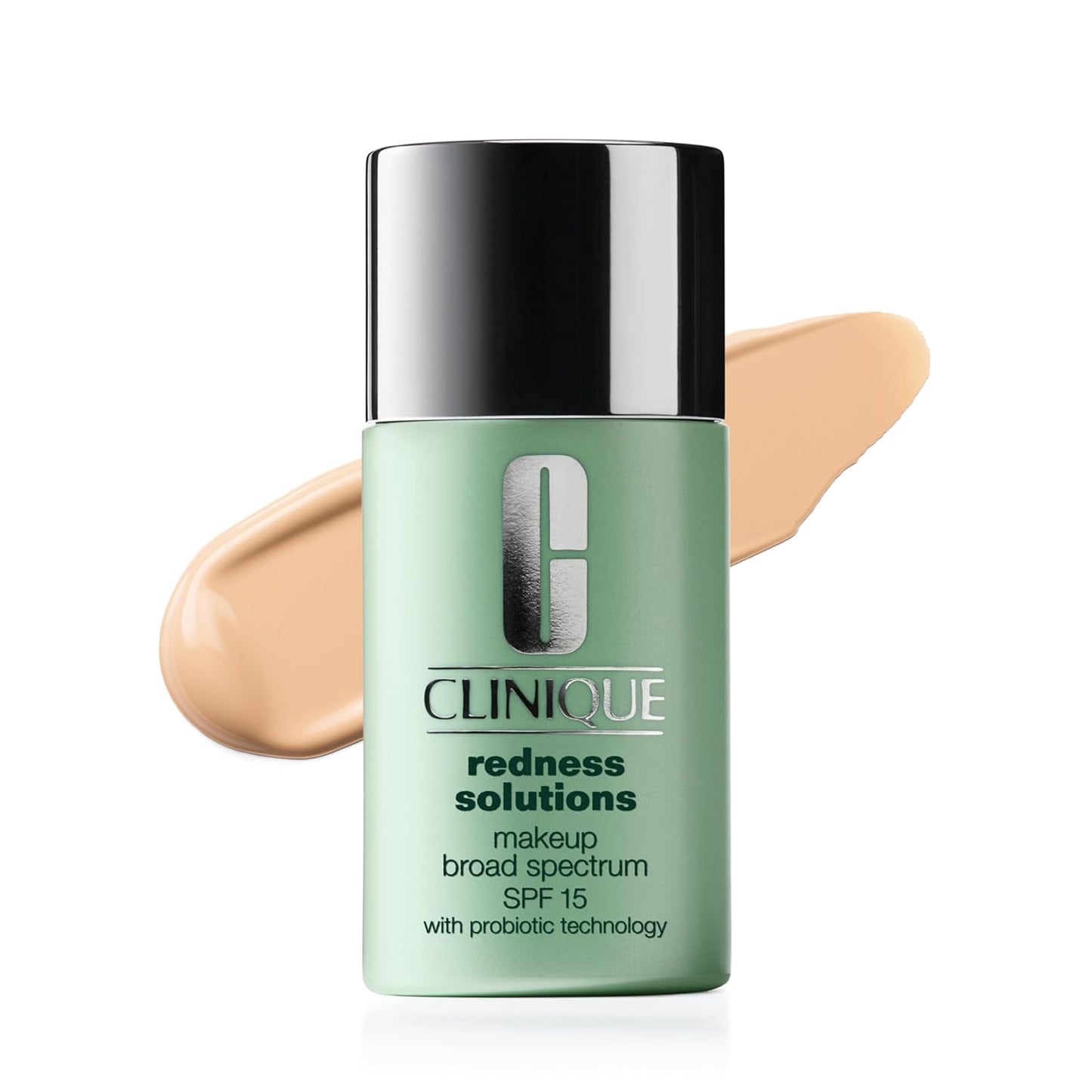 Clinique Redness Solutions Liquid Foundation - SPF 15, Probiotic Formula for Redness-Prone Skin | Medium Coverage, Natural Finish